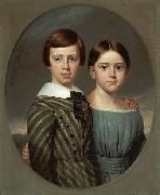 Samuel Lancaster Gerry John Oscar Kent and His Sister, Sarah Eliza Kent. oil painting artist